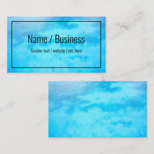 Tarjetas de visita simples de Blue Water