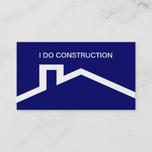 Tarjetas de visita simples de construcción