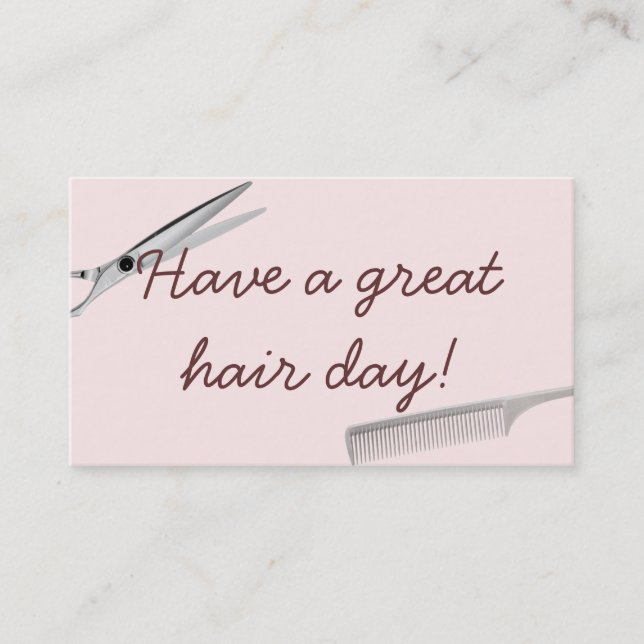 Tarjetas de visita simples de estilo rosa (Anverso)