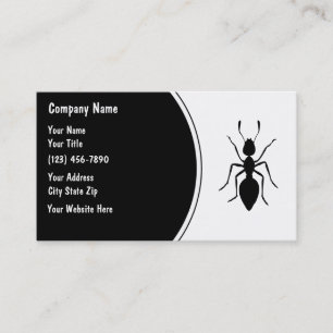 Tarjetas de visita simples del control de parásit