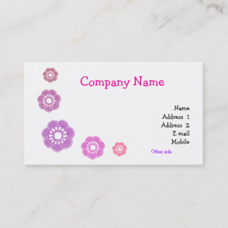 Tarjetas de visita simples del ganchillo