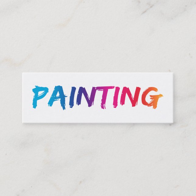 Tarjetas de visita simples del pintor nuevas (Anverso)