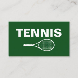 Tarjetas de visita simples del tenis