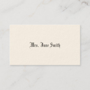 Tarjetas de visita simples del Victorian