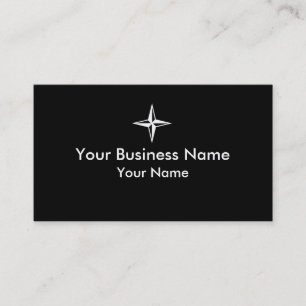Tarjetas de visita simples en blanco y negro para