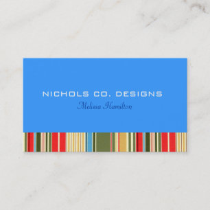 Tarjetas de visita simples en franjas