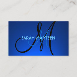 Tarjetas de visita simples en monograma de persona