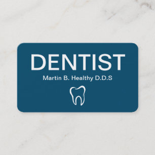 Tarjetas de visita simples intrépidas del dentist