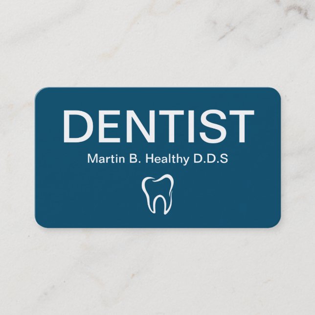 Tarjetas de visita simples intrépidas del dentista (Anverso)