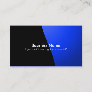 Tarjetas de visita simples negras y azules con