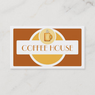 Tarjetas de visita simples para la taza de café ma