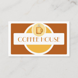 Tarjetas de visita simples para la taza de café ma