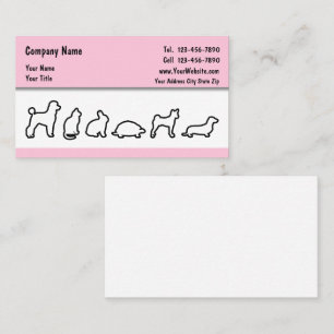 Tarjetas de visita simples para Mascotas