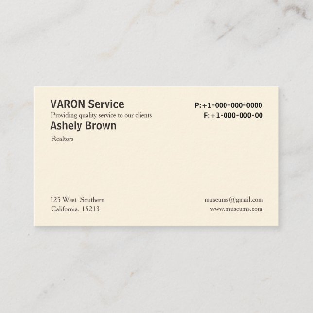 Tarjetas de visita simples profesionales poner (Anverso)