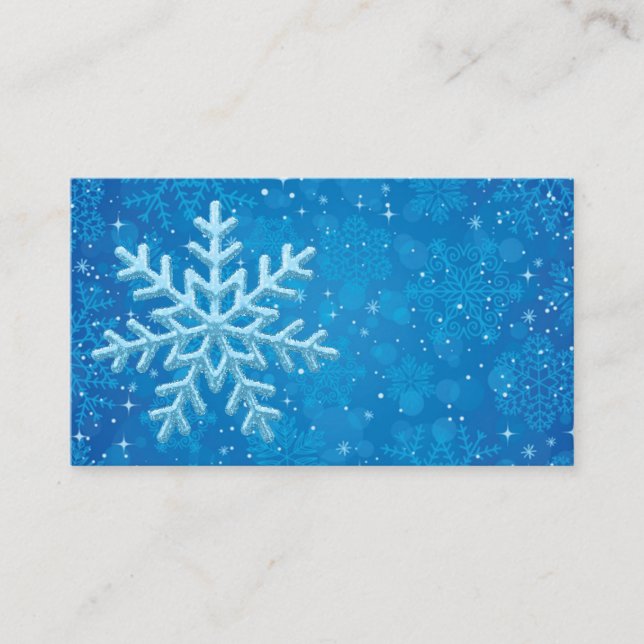 Tarjetas de visita Snowflakes (Anverso)