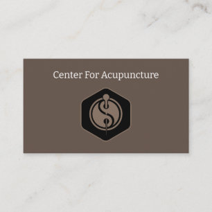 Tarjetas de visita sobre el tema de la acupuntura