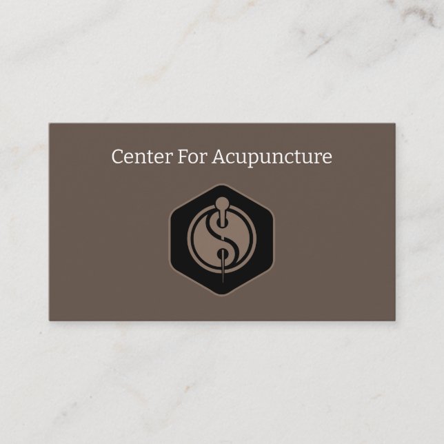 Tarjetas de visita sobre el tema de la acupuntura  (Anverso)