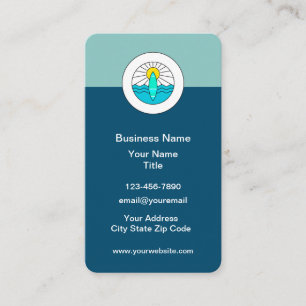 Tarjetas de visita sobre el tema del surf costero
