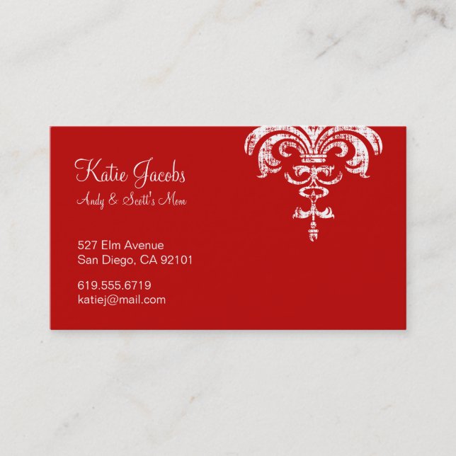 Tarjetas de visita sociales (Anverso)