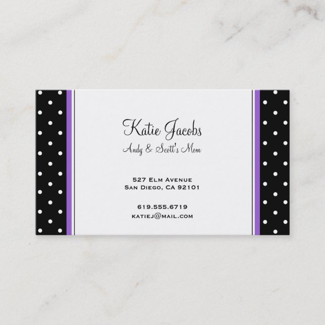 Tarjetas de visita sociales (Anverso)