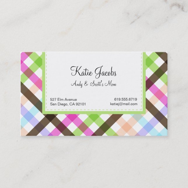 Tarjetas de visita sociales (Anverso)