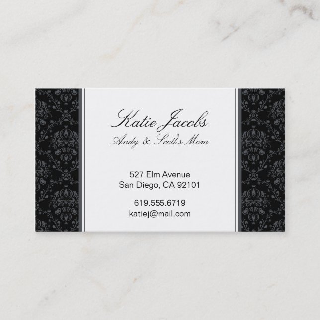 Tarjetas de visita sociales (Anverso)