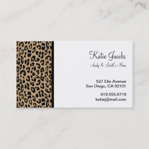 Tarjetas de visita sociales del leopardo