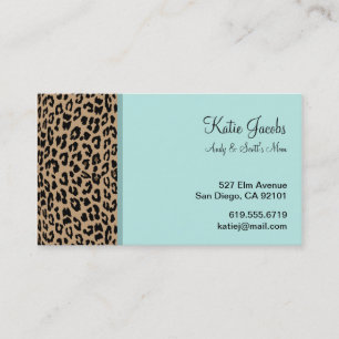 Tarjetas de visita sociales del leopardo