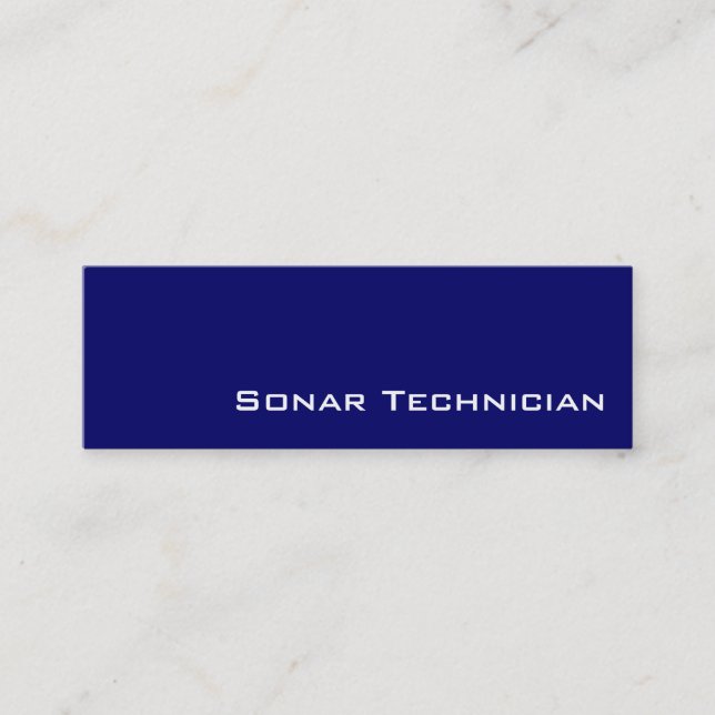 Tarjetas de visita Sonar Technician blanco de la m (Anverso)