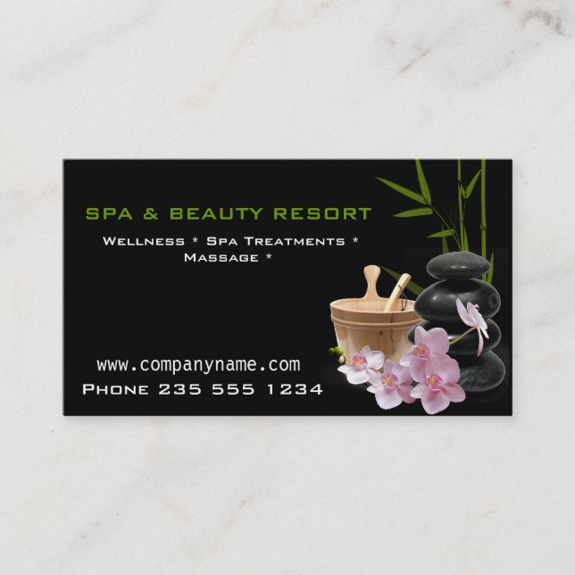 Tarjetas de visita SPA & Beauty Resort (Anverso)