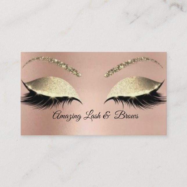 Tarjetas de visita Sparkle Lash & Brows (Anverso)