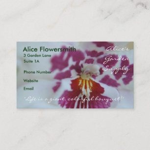Tarjetas de visita Spots Purple Orchids