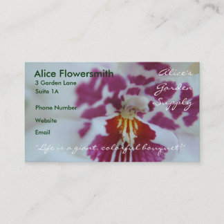 Tarjetas de visita Spots Purple Orchids
