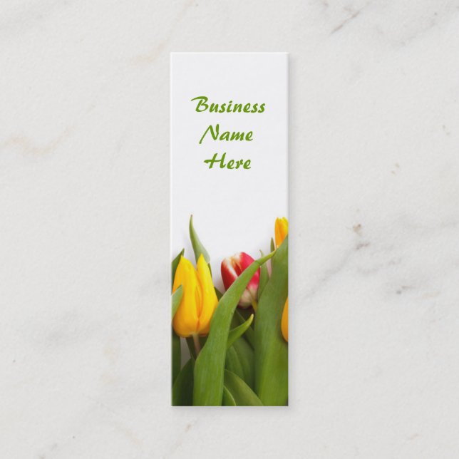 Tarjetas de visita Spring Tulip Garden Bookmark (Anverso)