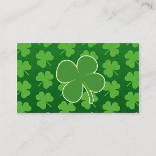 Tarjetas de visita St. Patrick's Day Clover Leaf