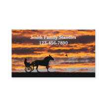 Tarjetas de visita Standard Trotting Racehorse