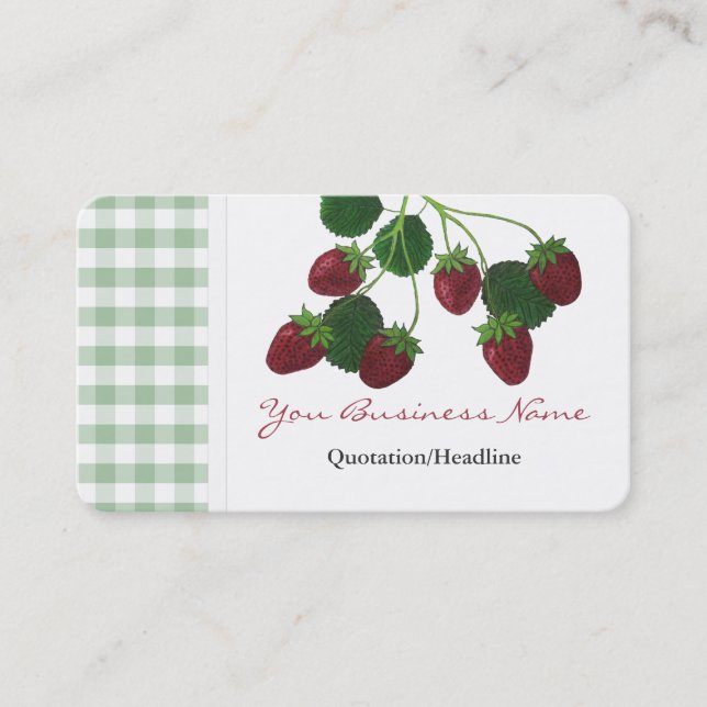 Tarjetas de visita Strawberry Vine (Anverso)