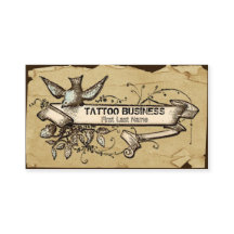 Tarjetas de visita sucias del tatuaje del remolino