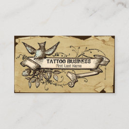Tarjetas de visita sucias del tatuaje del remolino