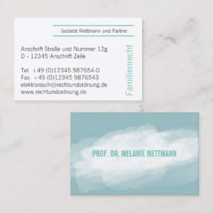 Tarjetas de visita sutiles acuarelas