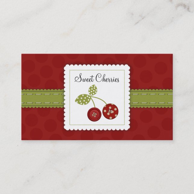 Tarjetas de visita Sweet Cherries (Anverso)