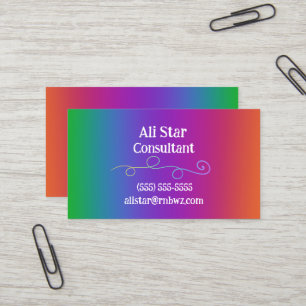Tarjetas de visita Swift Rainbow Gradient