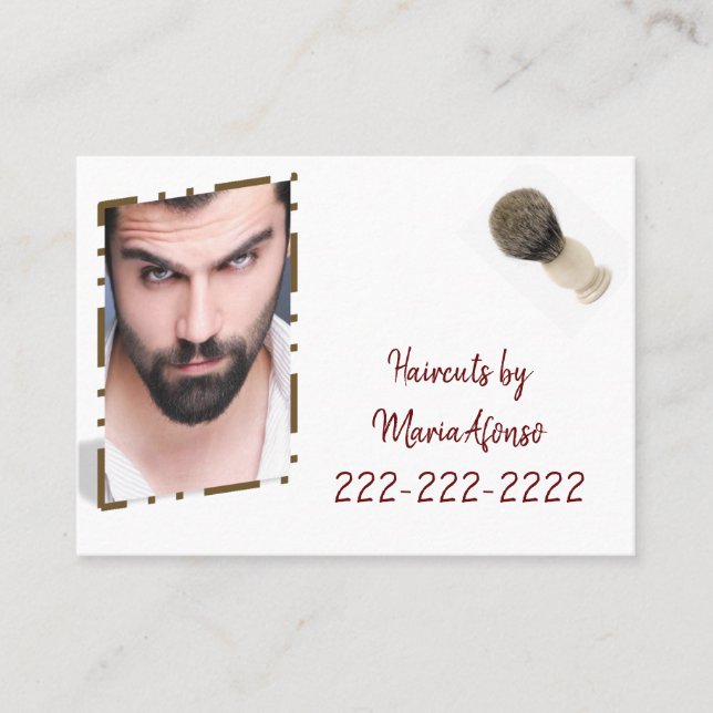 Tarjetas de visita, Tarjetas de visita Barbershop (Anverso)