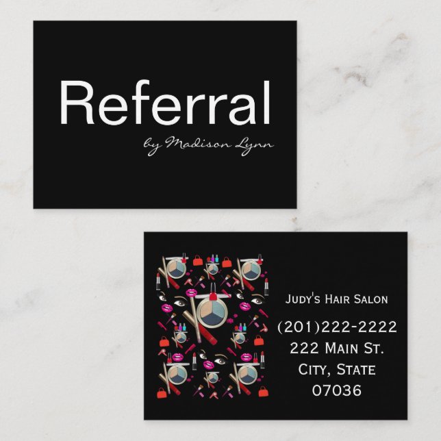 Tarjetas de visita, tarjetas de visita de referenc (Anverso / Reverso)