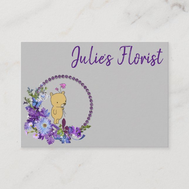 Tarjetas de visita, tarjetas de visita Florist Flo (Anverso)