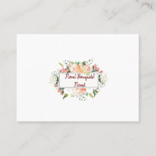 Tarjetas de visita, tarjetas de visita florista