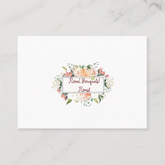 Tarjetas de visita, tarjetas de visita florista (Anverso)
