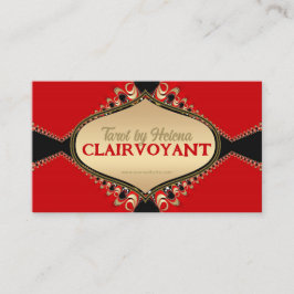 Tarjetas de visita Tarot Elegante y Barroco Rojo