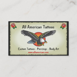 Tarjetas de visita Tattoo American Eagle