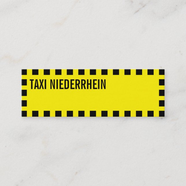 Tarjetas de visita taxi amarillo negro (Anverso)